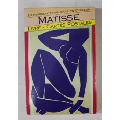 MATISSE - LIVRE - CARTES POSTALES - 30 DE REPRODUCTIONS D &#039; ART EN COULEUR , 1993 , prezinta halouri de apa