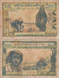 1977, 500 francs (P-102 Al) - Coasta de Fildeș!