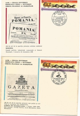 (No4)Lot plicuri -CERCUL FILATELIC AL ZIARISTILOR-Ziua presei romane 1988 foto