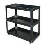 Carucior metalic pentru scule cu roti si 3 rafturi, 750x700x360 mm