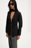 Answear.LAB sacou culoarea negru, un singur rand de nasturi, neted