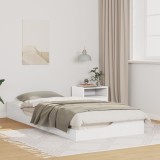 VidaXL Cadru de pat de podea Alb 80 x 210 cm Lemn de brad solid
