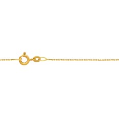 Lant din Aur 14K, lungime 42cm, model Criss-Cross Chain 0.7 mm, inchidere cu Spring Ring