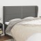vidaXL Tăblie de pat cu aripioare gri &icirc;nchis 183x23x118/128 cm textil 3117831
