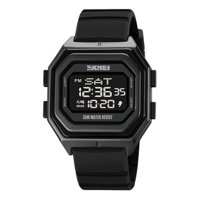 Ceas barbatesc Skmei Digital Casual Alarma Calendar Negru foto