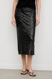 Answear.LAB fusta culoarea negru, midi, creion