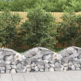 VidaXL Coș gabion arcuit, 100x50x40/60 cm, fier galvanizat 153432