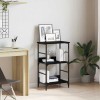 VidaXL Raft pentru cărți Stejar negru 50x33x188.5cm Lemn Ingineresc 863545