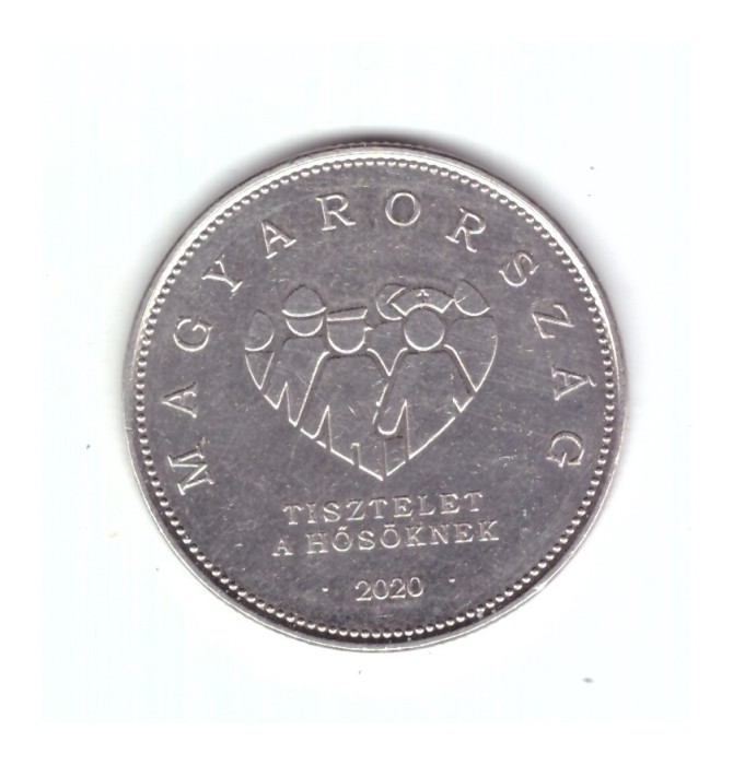 Moneda Ungaria 10 forinti/forint 2020 Tribute to the heroes, stare foarte buna, curata