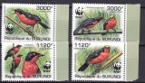 Burundi 2011 fauna pasari WWF MI 2126-2129 MNH
