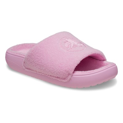 Papuci Crocs Classic Towel Slide Roz - Pink Tweed foto