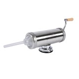 Masina de carnati din inox 2,5 kg cu ventuza si 5 palnii, Micul Fermier
