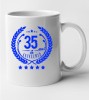 Cana alba personalizata &quot;35 ani de excelenta&quot;, INOVATIX&reg;. 330 ml, Oem