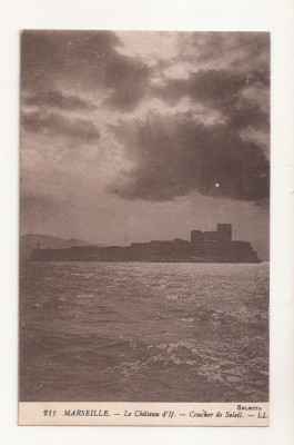 FV1 -Carte Postala - FRANTA - Marseille, la Chateau d&amp;#039;If. -Coucher de Soleil foto
