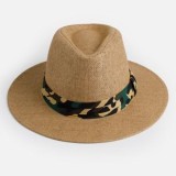 Palarie Panama Unisex, Bej, Marimea 59, CMCLASS