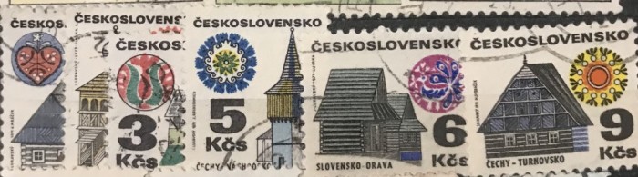 (CEHOSLOVACIA 1 ) Timbre serii Straine uzuale