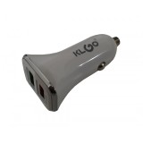 Incarcator auto pentru telefoane , tablete si alte dispozitive , KLGO , 2 X USB , 2.4 A , Compatibil Android &amp;
