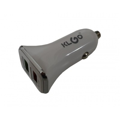 Incarcator auto pentru telefoane , tablete si alte dispozitive , KLGO , 2 X USB , 2.4 A , Compatibil Android &amp;amp; foto