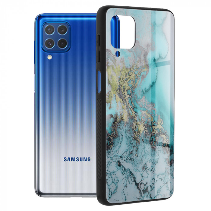 Husa pentru Samsung Galaxy M62/ F62, Techsuit Glaze Series, Blue Ocean