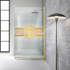 Paravan dus walk-in Aqua Roy &reg; Gold, model Doha Medalion auriu, sticla 8 mm clara, securizata, anticalcar, 130x195 cm