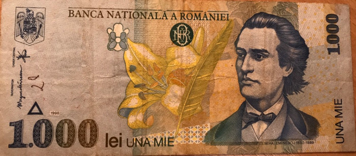 ROM&Acirc;NIA 1.000 LEI 1998
