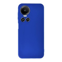 Husa silicon compatibila oppo reno 10, soft matt, protectie camera foto, albastru foto