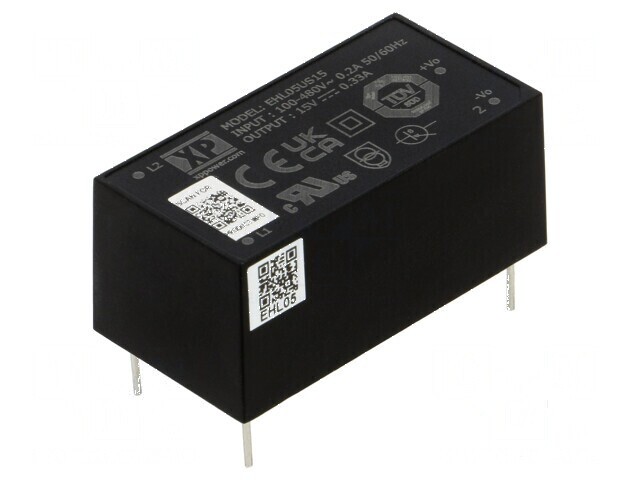 Convertor AC/DC 5W 15VDC 330mA 83% EHL THT