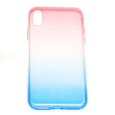 Husa Telefon Silicon Huawei Y6 2018 Rainbow Pink&amp;amp;amp;Blue foto