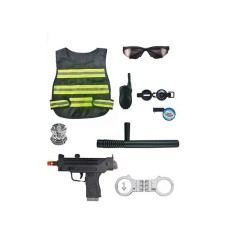 Set de Costum de Politist pentru Copii Joc de Rol cu 13 Piese, Inclusiv Vesta, Catuse si Insigna, pentru Copii
