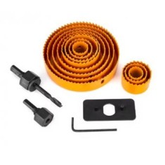 Freze pentru gaurit lemn si rigips profesionale,set freze diametru 19-127 mm ,set 16 piese