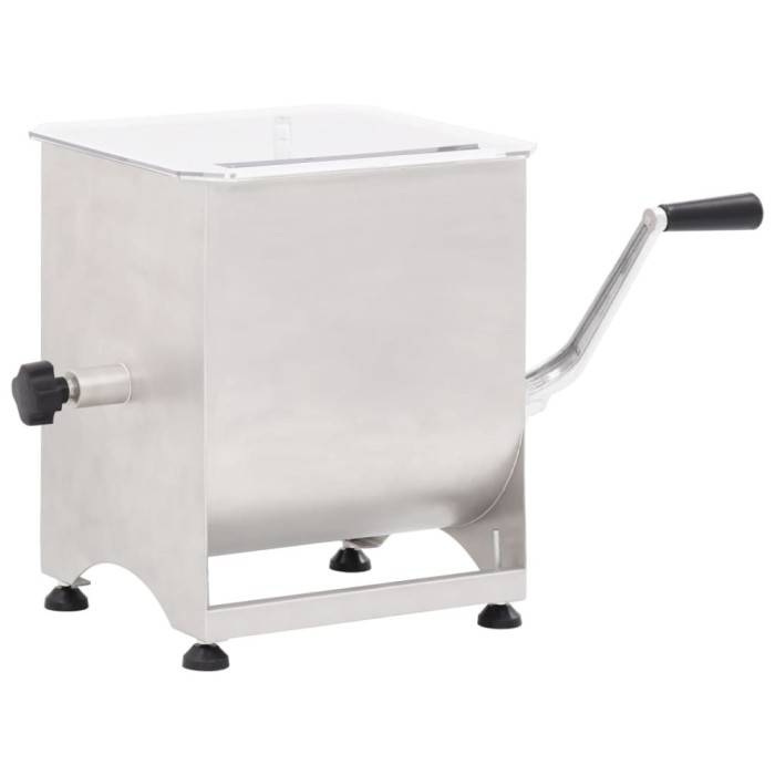 Gossi malaxor de carne cutie de viteze, argintiu, otel inoxidabil