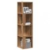Dulap coltar Gossi, stejar artizanal, 33x33x132 cm, lemn prelucrat, depozitare, economie spatiu, raft