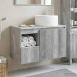 Cumpara ieftin Set dulap baie 2 buc. Gri Beton 79,5 x 44,5 x 80 cm