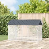 VidaXL Cuști pentru Păsări Anthracite 112x227x141 cm Oțel
