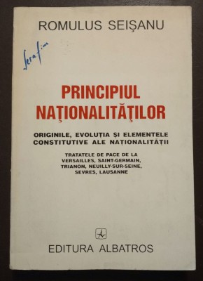 Romulus Seișanu - Principiul naționalităților: originile, evoluția și elementele foto