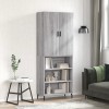 VidaXL Dulap &icirc;nalt, gri sonoma, 69,5x34x180 cm, lemn compozit 3196089