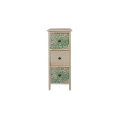 Comoda lemn natur verde 26 x 32 x 62 cm