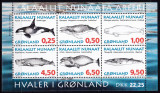 DB1 Fauna Marina Balene Groenlanda 1998 MS MNH, Nestampilat