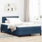 vidaXL Pat boxspring cu saltea albastru 120 x 190 cm țesătură 3338600