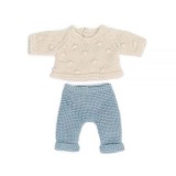 Set imbracaminte pantaloni si pulover pentru papusa 21 cm, MINILAND