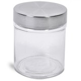 Borcan Sticlă cu Capac Metalic, Capacitate 300ml, Transparent, Oem