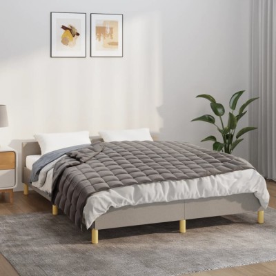 vidaXL Pătură cu greutăți, gri, 150x200 cm, 11 kg, material textil foto