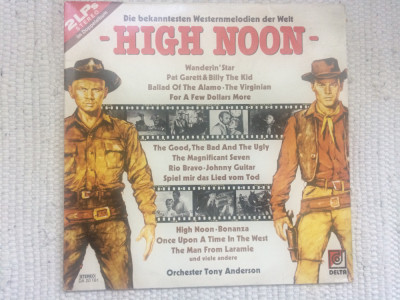 high noon western music selectii dublu disc vinyl 2 lp muzica film filme western foto