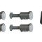 Butuci antifurt cu cheie pentru bare transversale Menabo Tiger, Omega, Delta, Professional