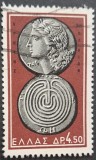 Grecia &ndash; Marcă 4,50 drahme &bdquo;Creta &ndash; profil antic &amp; labirint&rdquo;, stare bună, obliterată