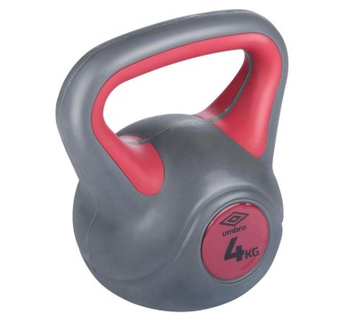Gantera Kettlebell Umbro, 4 kg, Gri Rosu - RESIGILAT foto