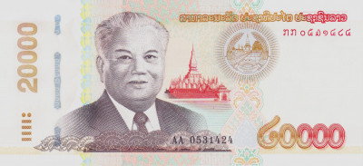 Bancnota Laos 20.000 Kip 2020 (2022) - PNew UNC foto