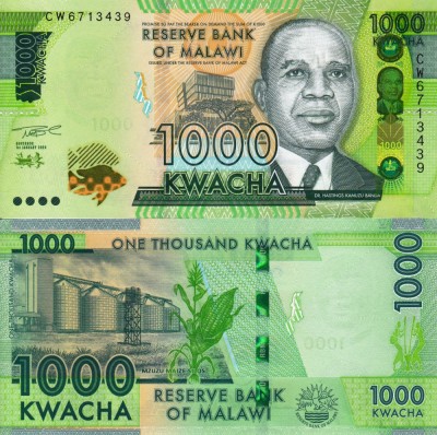 MALAWI 1.000 kwacha 2024 UNC!!! foto