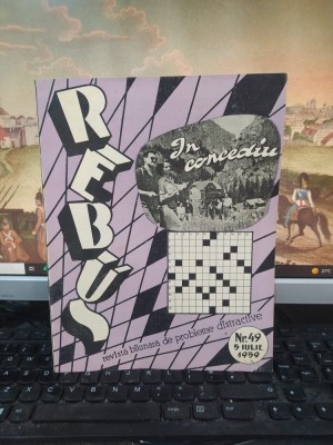 Rebus, revistă bilunară de probleme distractive, nr. 49, 5 iul. 1959, 111 foto