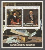 Burundi 1974 Paintings, Letter week, perf. sheet, MNH S.523, Nestampilat